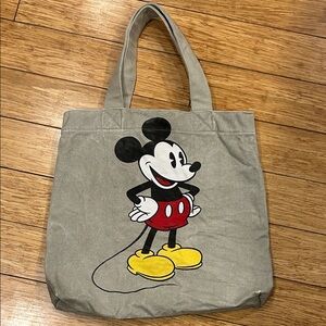 Disney Couture by Loop Classic Gray Mickey Mouse Tote Travel Bag